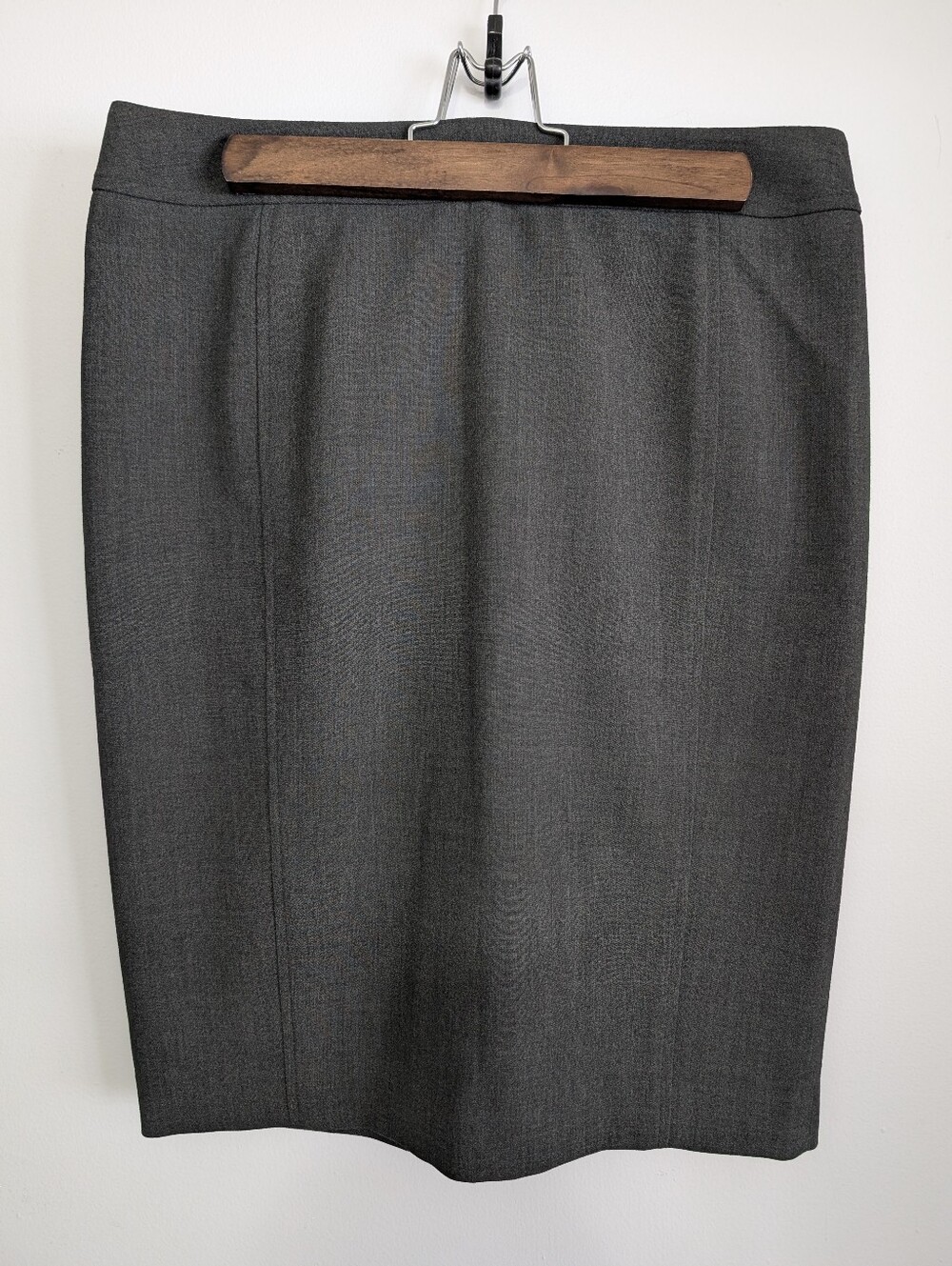 New Loft Medium Pencil Skirt Stretch Mid Rise Fitted Grey Office Business